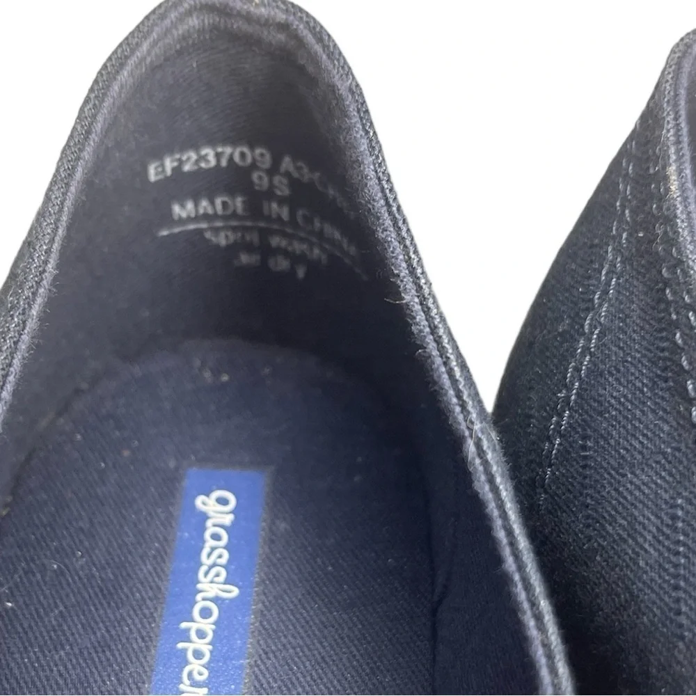 Grasshoppers Quinn slip on Espadrille, EUC navy blue, size 9S